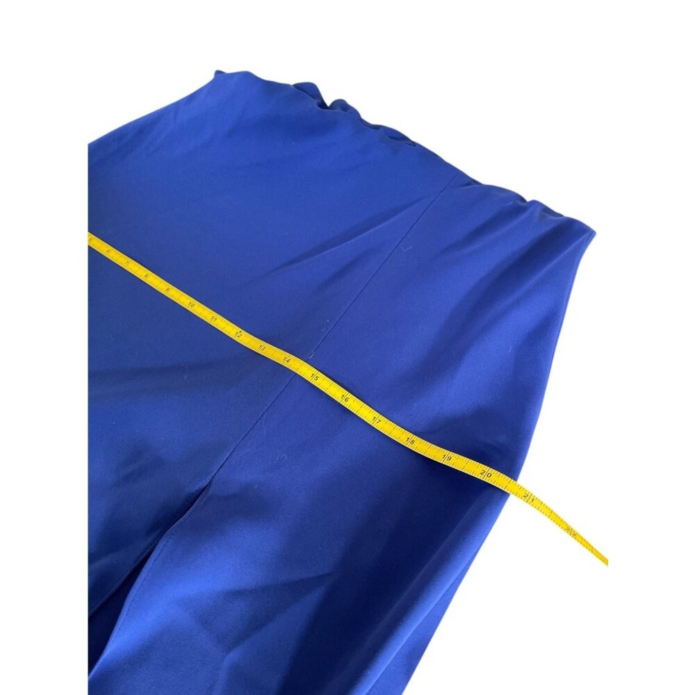 Amanda Uprichard Matthews Midi Dress Admiral Blue SZ L Wedding Guest - Picture 9 of 12